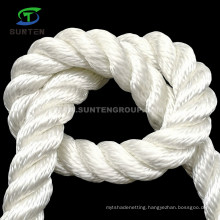 Wearable 3 Strand White Polyester/Nylon/Sythetic/Marine/Mooring/Packing/Lifting/Twist/Twisted Cargo Net Rope